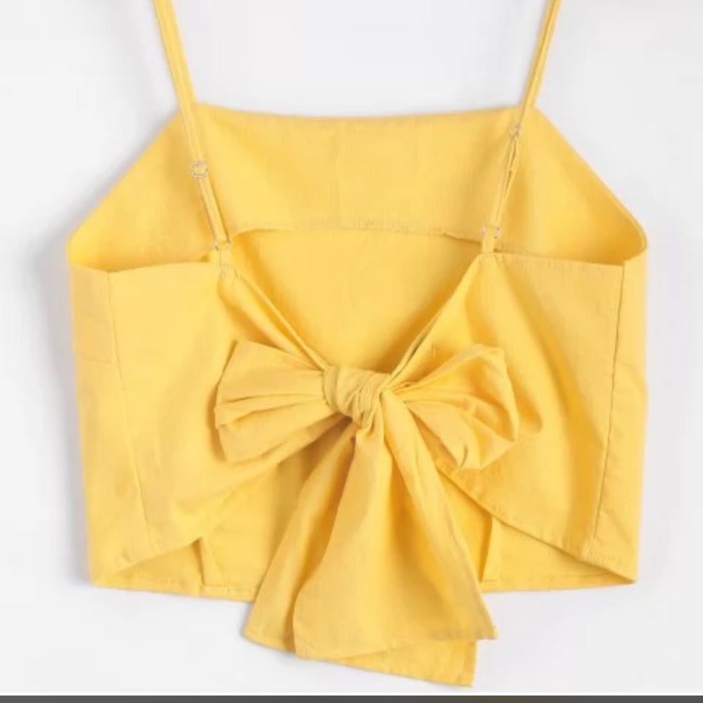 Yellow tied back tank